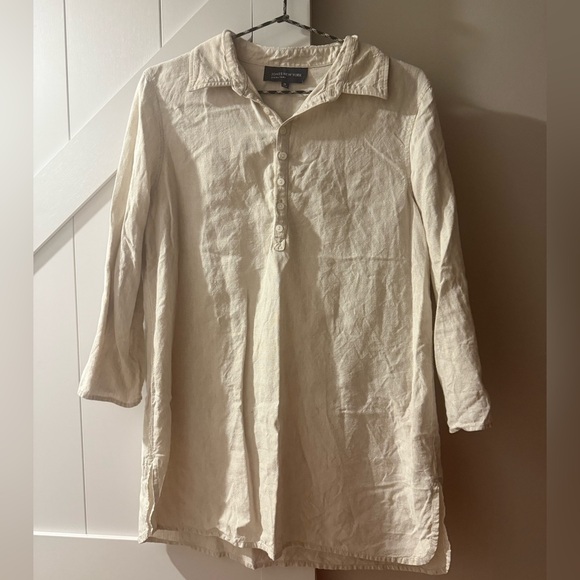 Jones New York Tops - 100% Linen Jones New York Signature Tunic Button Top